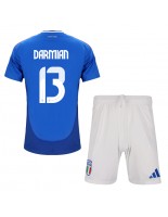 Itálie Matteo Darmian #13 Domácí dres pro děti ME 2024 Krátký Rukáv (+ trenýrky)